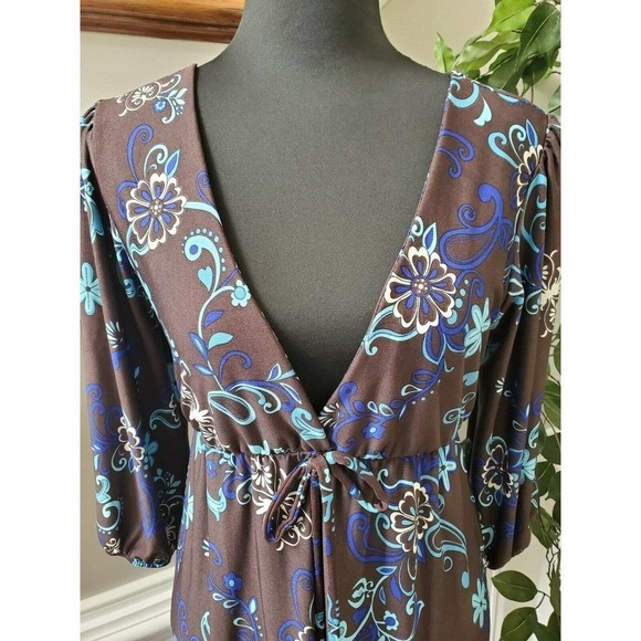 Hypnotized Floral Long Sleeve V-Neck Dress - Picture 5 of 10